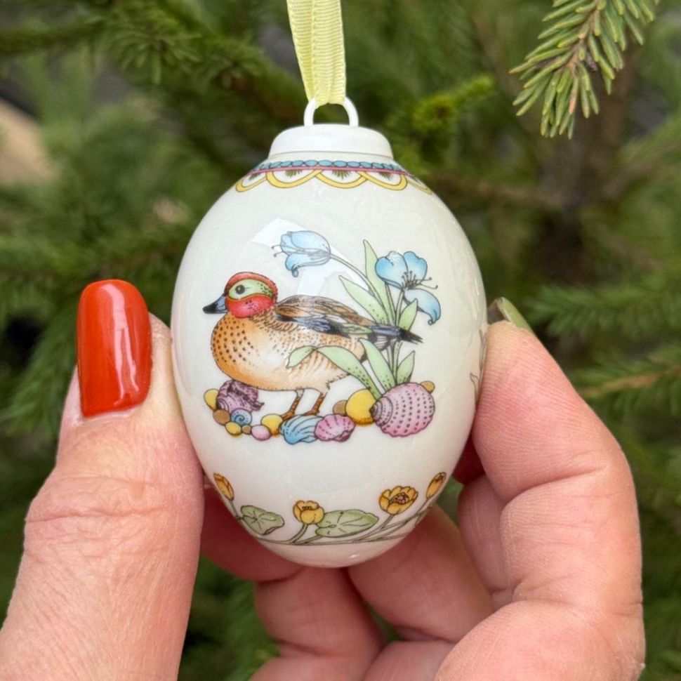 Подвес Яйцо пасхальное Hutschenreuther 7 см фарфор Германия 1995 г. 