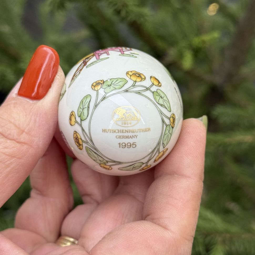 Подвес Яйцо пасхальное Hutschenreuther 7 см фарфор Германия 1995 г. 