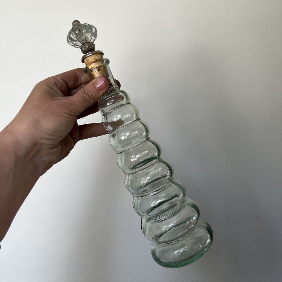 Бутыль с пробкой 400 мл ручная работа стекло Испания