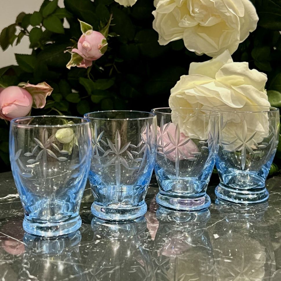 Стопка Муха голубая 30 мл ручная работа Франция