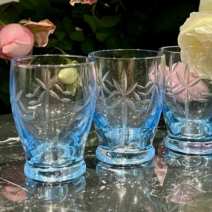 Стопка Муха голубая 30 мл ручная работа Франция