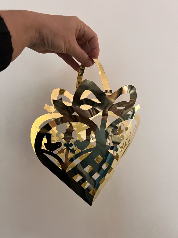 Подвес Сердце 25 см металл