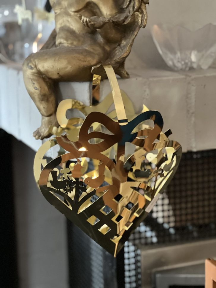 Подвес Сердце 25 см металл