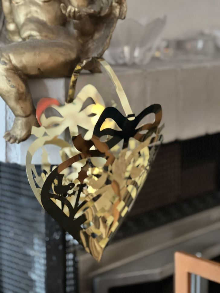 Подвес Сердце 25 см металл