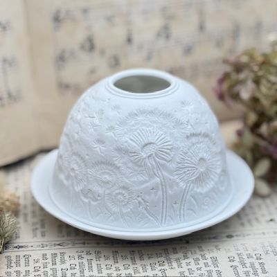 Подсвечник клош Hellmann Versand Starlight Одуванчик 12 см бисквитный фарфор Германия 