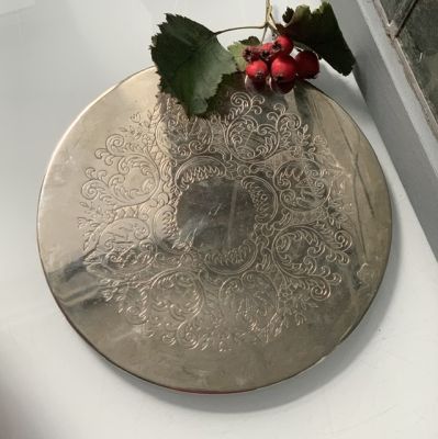 Подставка под горячее 20 см мельхиор гравировка