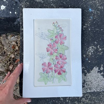 Изразец керамика Jie Keramik Цветы 19х29 см Швеция
