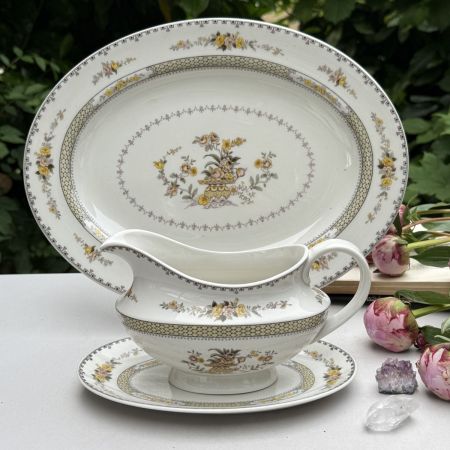 Блюдо и соусник на блюде Royal Doulton Hamilton набор 3 предмета Англия