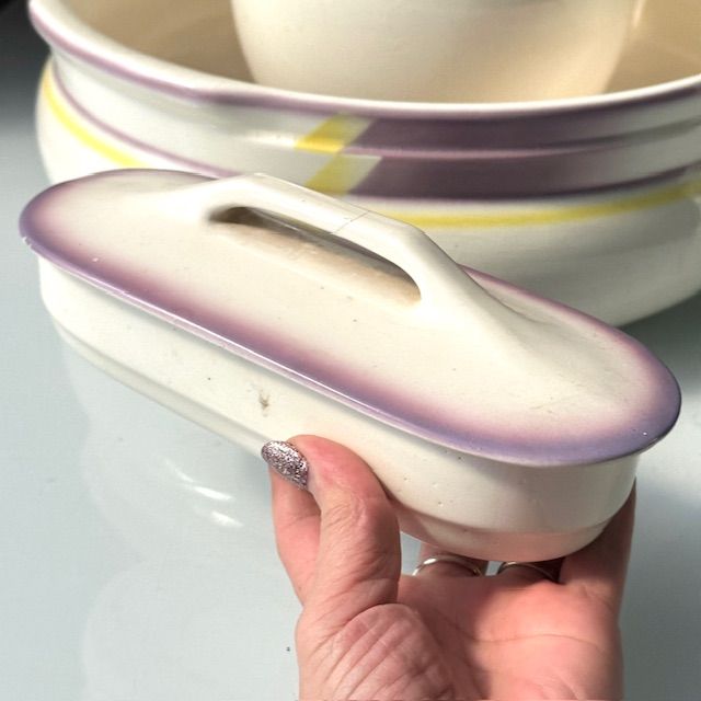 Набор для умывания таз кувшин мыльница 3 предмета АМА Untucht антик-керамика уценка