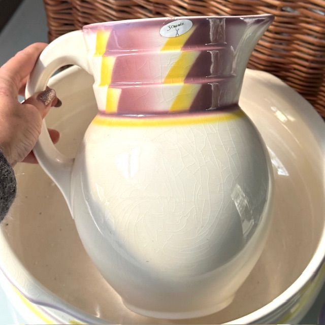 Набор для умывания таз кувшин мыльница 3 предмета АМА Untucht антик-керамика уценка