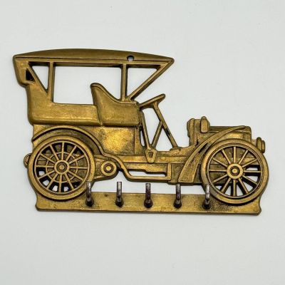 Ключница вешалка Автомобиль латунь