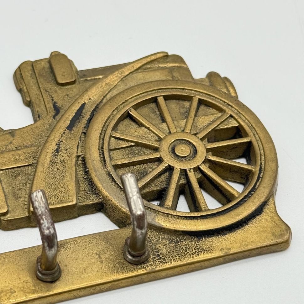 Ключница вешалка Автомобиль латунь