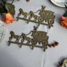 Вешалка с крючками Экипаж 22 см латунь