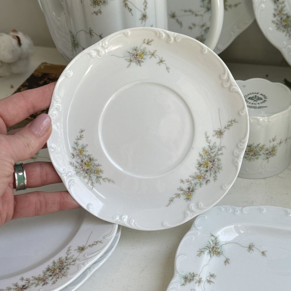 Блюдце тарелка пирожковая Rosenthal Monbijou полевые цветы 15 см Германия