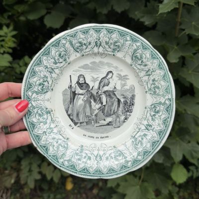 Тарелка Greil &amp; Montereau Бегство в Египет №3 20 см Франция