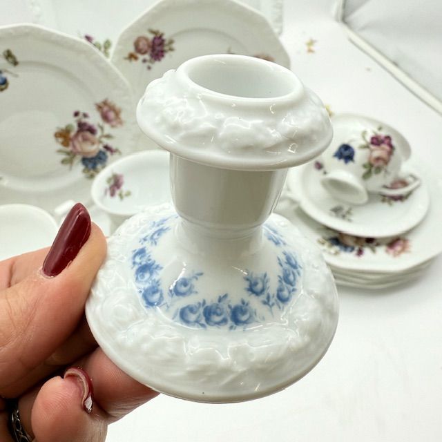 Подсвечник Rosenthal Classic Rose голубые розы 6 см Германия