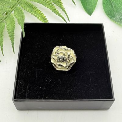 Кольцо Роза серебро эмаль