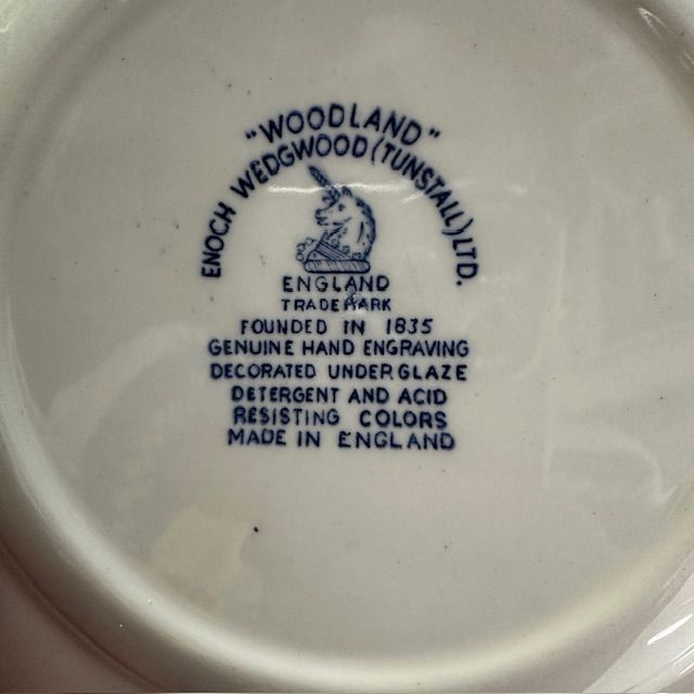 Соусник на блюде Enoch Wedgwood Woodland 400 мл синий Англия