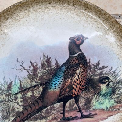 Блюдо Ceramica V.A.R.M. Фазан 34 см ручная работа Италия