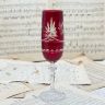 Бокал для шампанского 220 мл красный накладной хрусталь Германия 