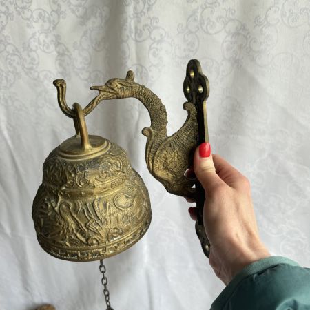 Колокол настенный 22 см бронза