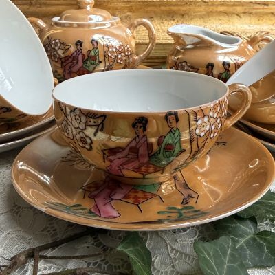 Чайная пара Две Гейши 170 мл фарфор Япония