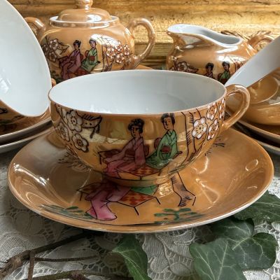 Чайная пара Две Гейши 170 мл фарфор Япония