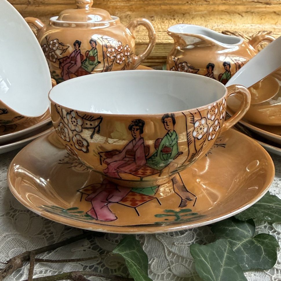 Чайная пара Две Гейши 170 мл фарфор Япония