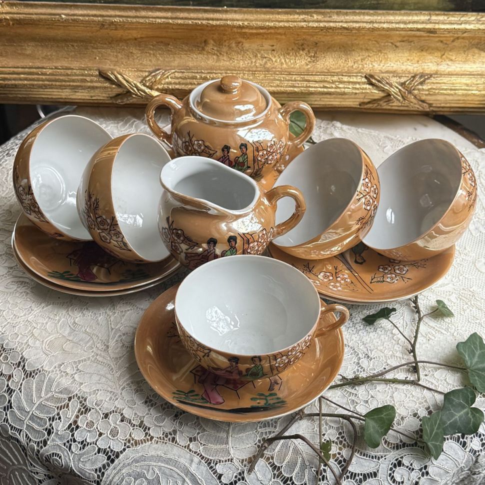 Чайная пара Две Гейши 170 мл фарфор Япония