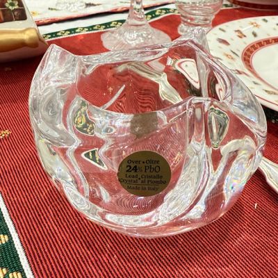 Подсвечник Языки пламени 9 см хрусталь Италия