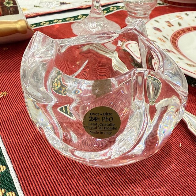 Подсвечник Языки пламени 9 см хрусталь Италия