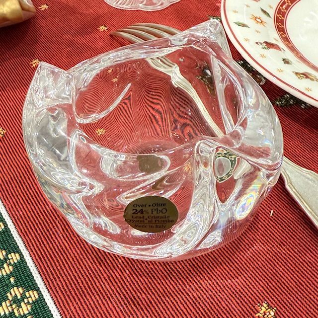 Подсвечник Языки пламени 9 см хрусталь Италия