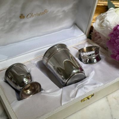 Набор для завтрака Christofle в коробке 3 шт серебрение Франция