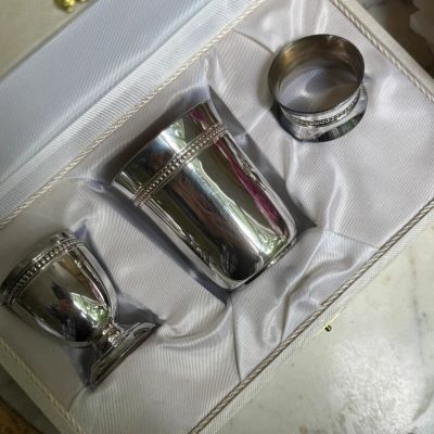 Набор для завтрака Christofle в коробке 3 шт серебрение Франция