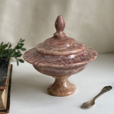 Шкатулка бонбоньерка 16 см, мрамор 