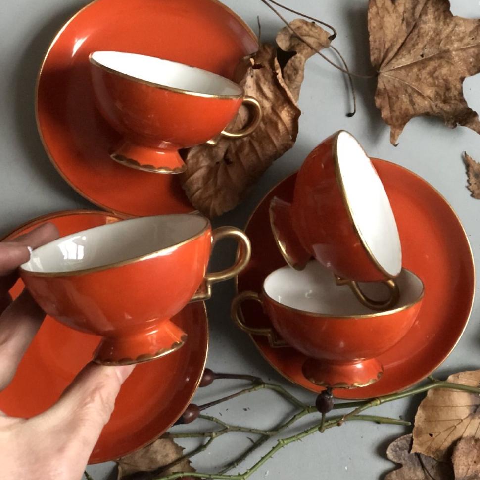 Кофейная пара костяной тонкий фарфор 