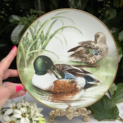 Тарелка Franklin Porcelain Птицы 23 см фарфор Франция 1984 г