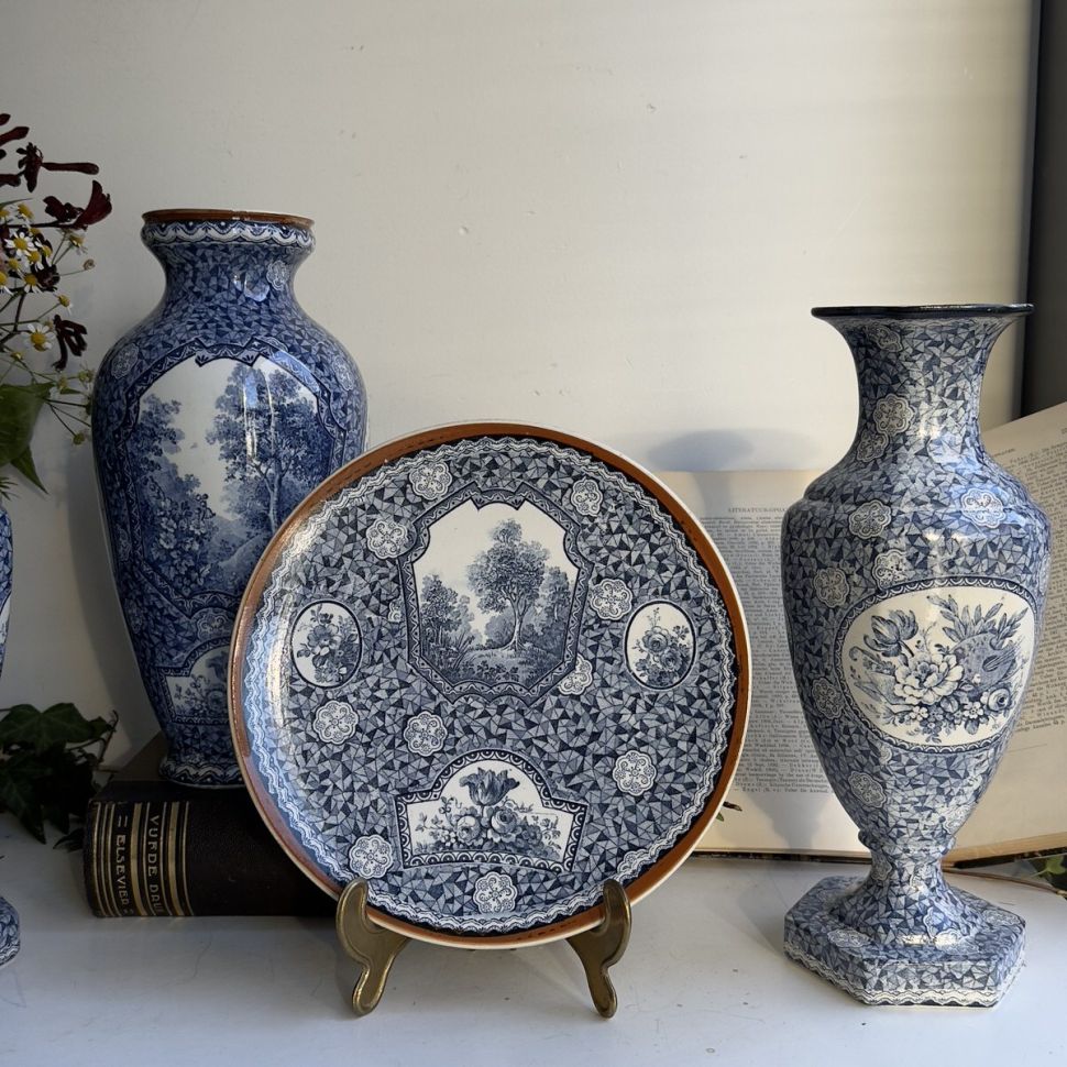 Тарелка ВиллеройБох Flamand Blue 24 см Германия 19-20 в.