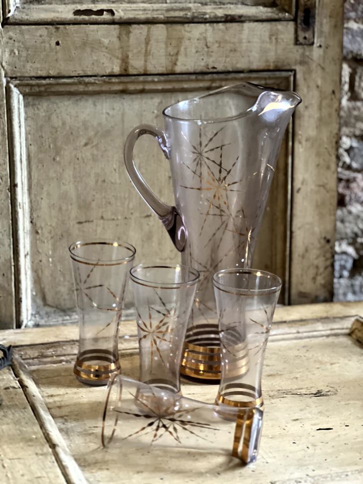 Стакан сиреневый 300 мл хрусталь