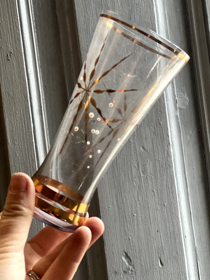 Стакан сиреневый 300 мл хрусталь