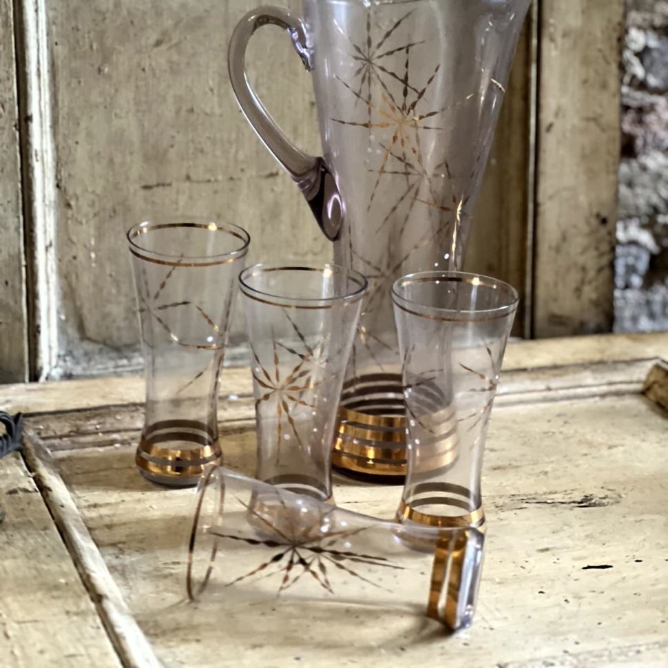 Стакан сиреневый 300 мл хрусталь