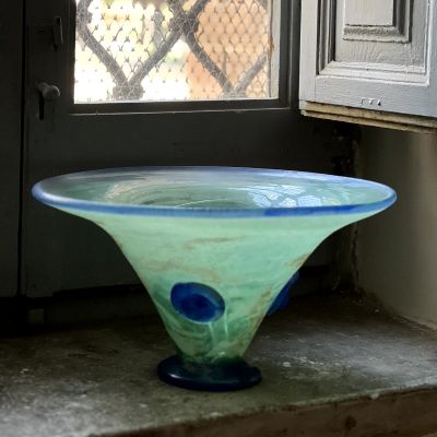 Ваза огромная 35 см цветное Муранское стекло 