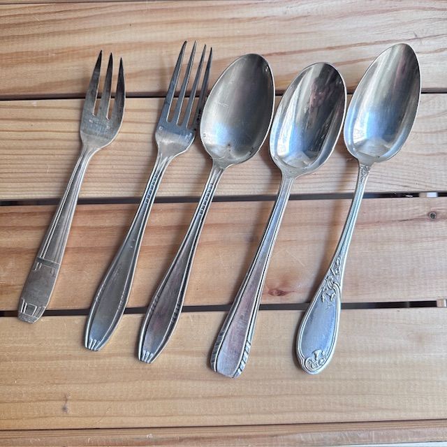 Вилка трезубец десертная 18 см серебрение Франция