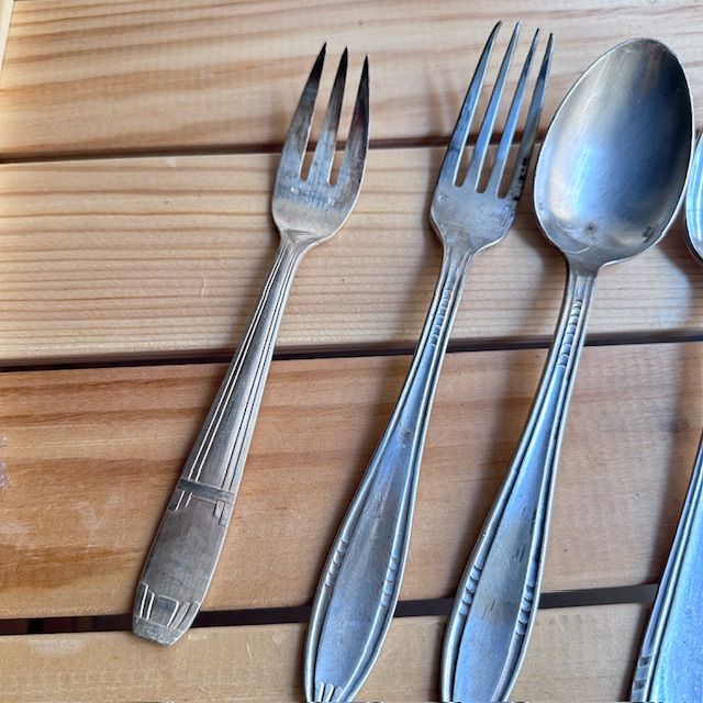 Вилка трезубец десертная 18 см серебрение Франция