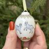 Подвес Яйцо пасхальное Hutschenreuther 7 см фарфор Германия 1994 г.  