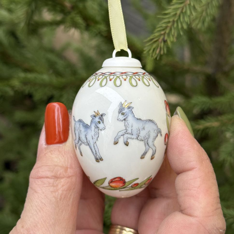 Подвес Яйцо пасхальное Hutschenreuther 7 см фарфор Германия 1994 г.  