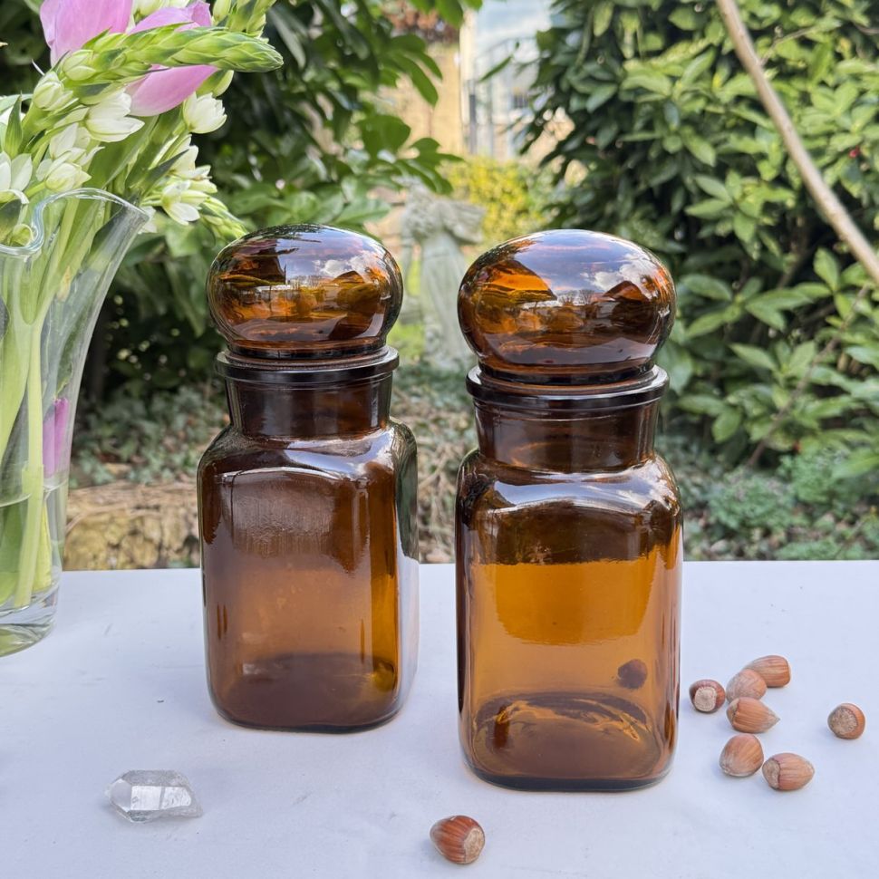 Банка аптечная коричневое стекло 1 л, 22 см   