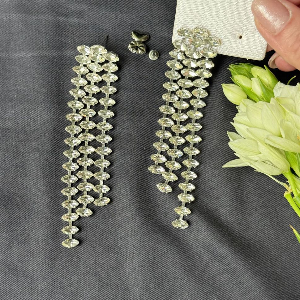 Серьги Водопад 10 см Германия