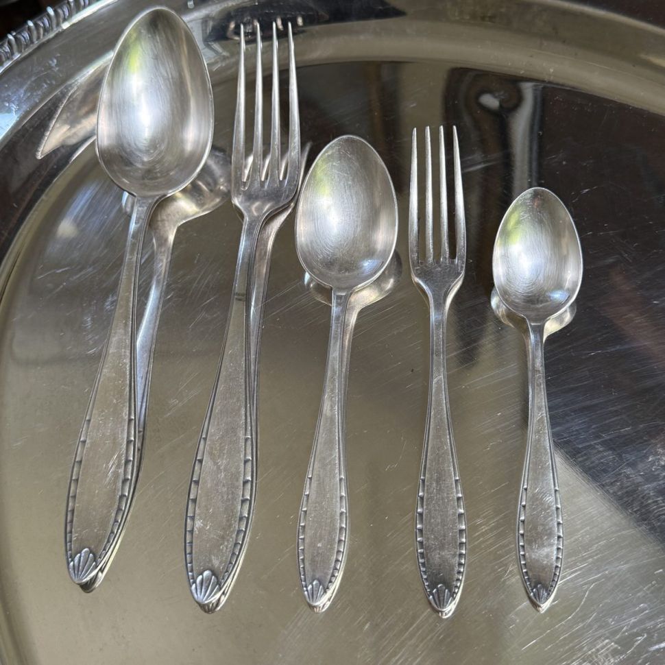 Вилка десертная Christofle 16 см серебрение Франция конец 19 века