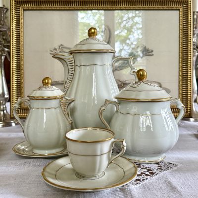 Сервиз кофейный Limoges B&C 26 предметов Франция 1950 гг.